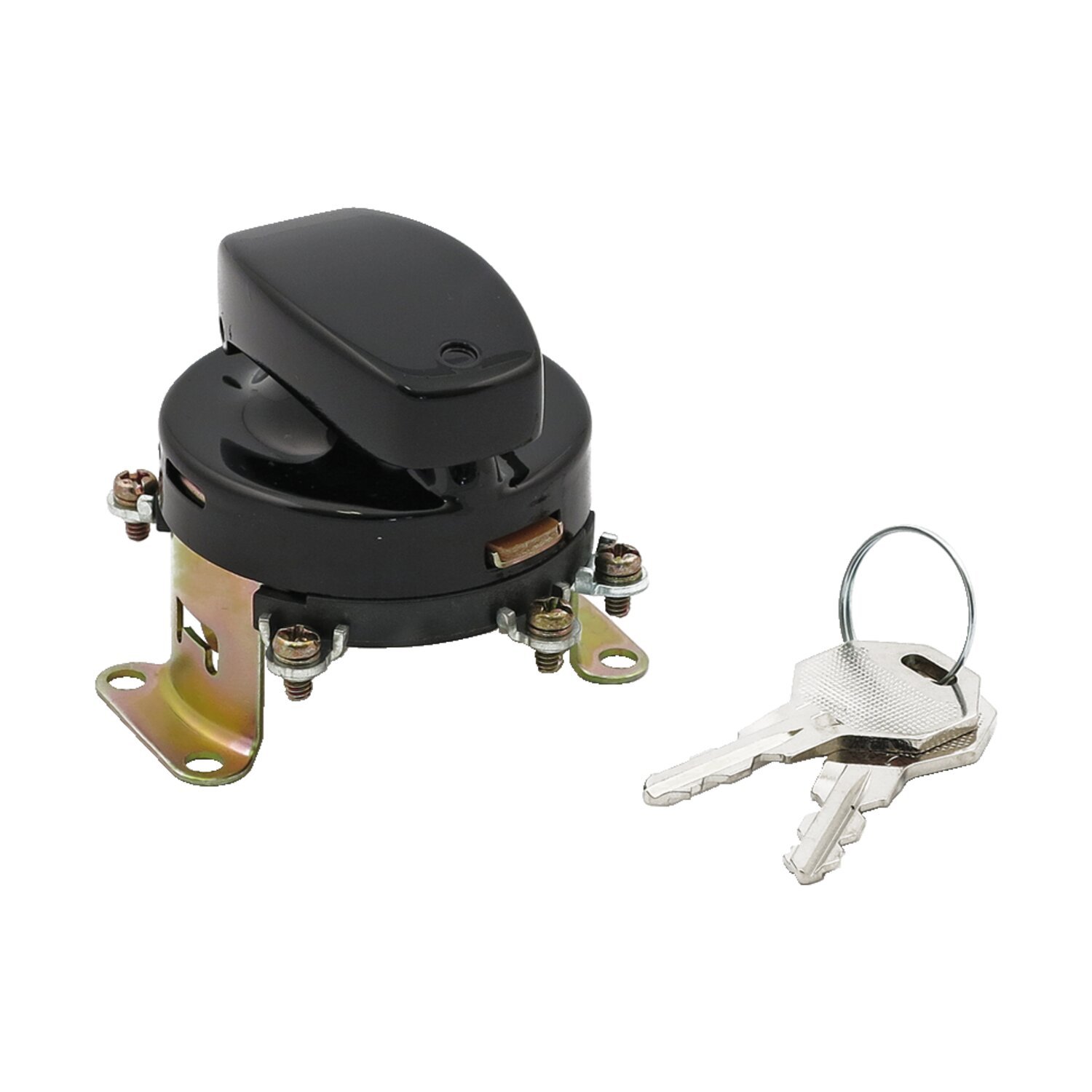 FL style ignition switch. 5-pole, flat key, Black