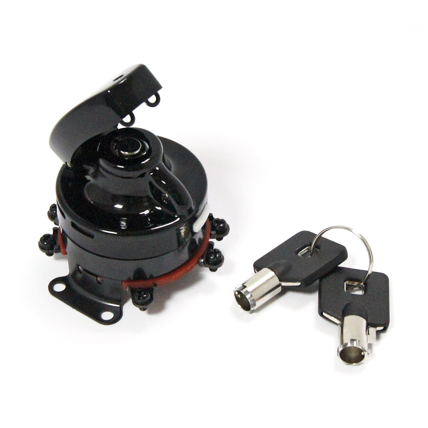 FL style ignition switch, 'electronic'. round key, Black