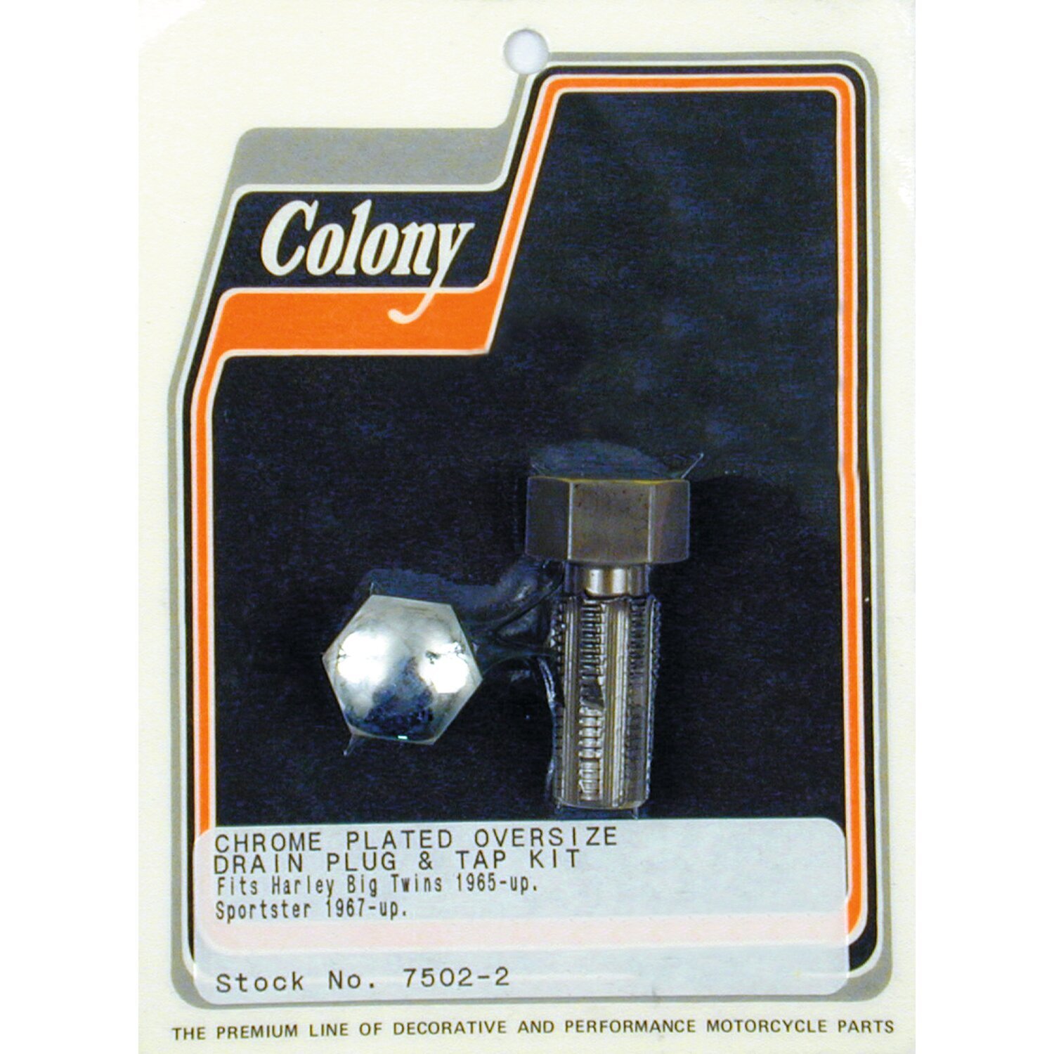 Colony, oversized drain plug & tap kit, Domed Hex, Silver, Chrome