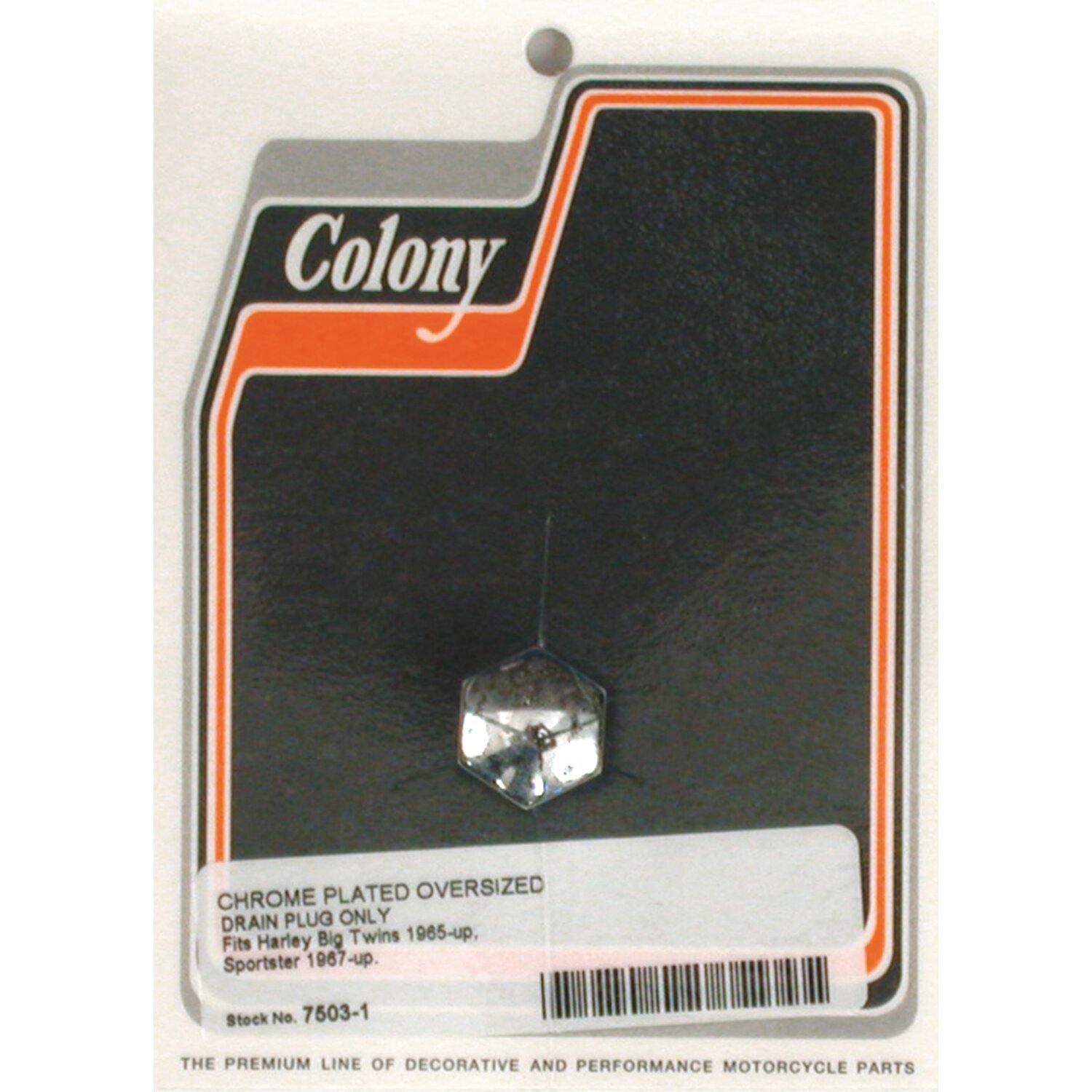 Colony, oversized drain plug, Domed Hex, Silver, Chrome