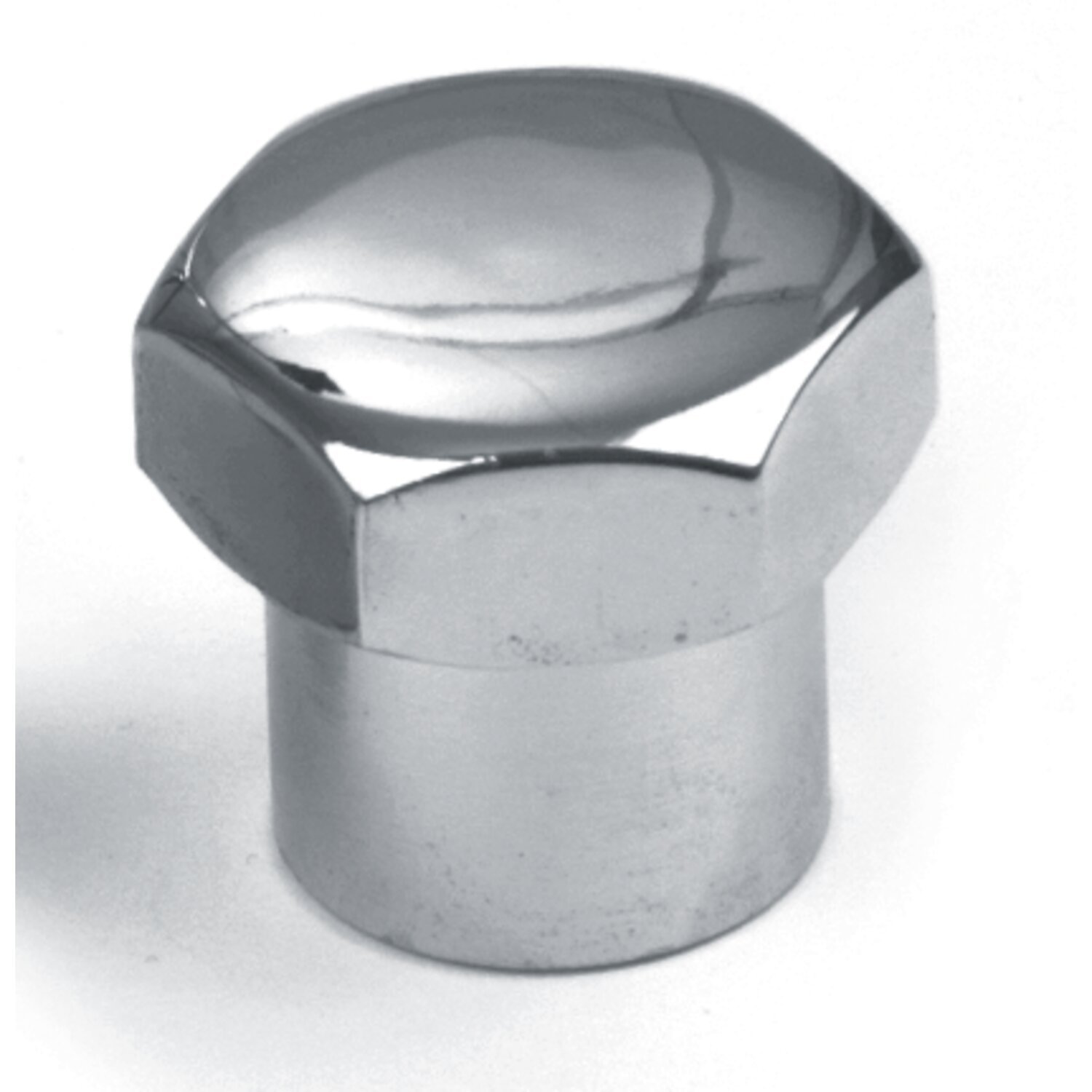 Fork stem nut. domed, Chrome