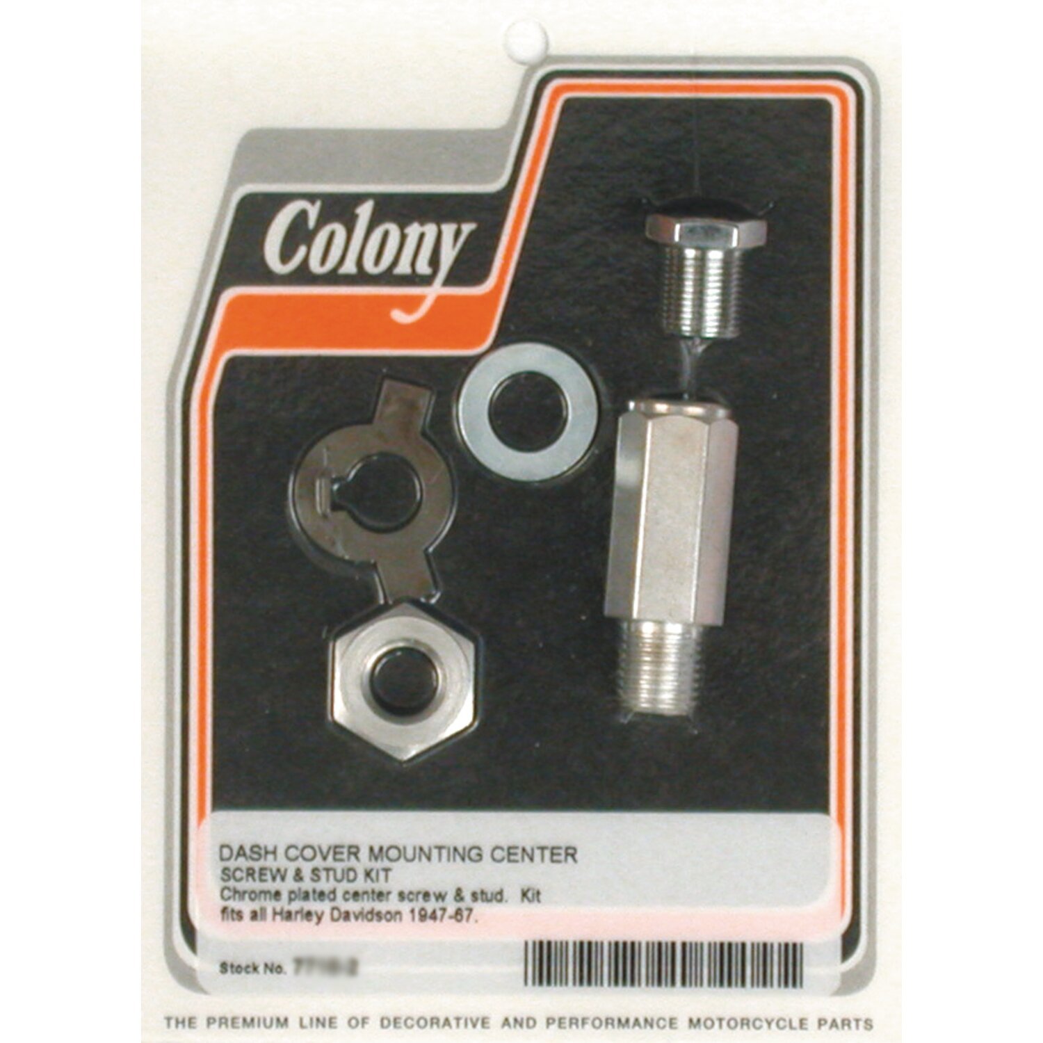 Colony, dash screw & nut kit, Chrome