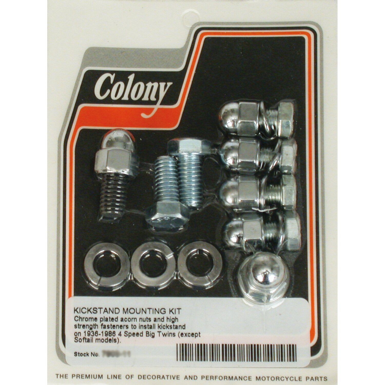Colony, jiffy mount kit. Chrome acorn