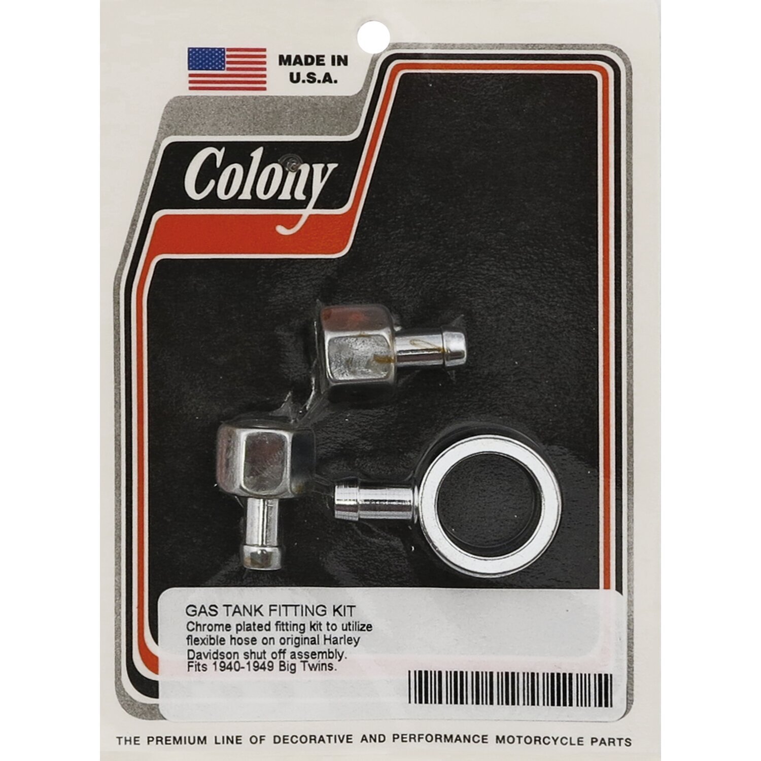 Colony, 40-49 fuel valve conversion kit, Chrome