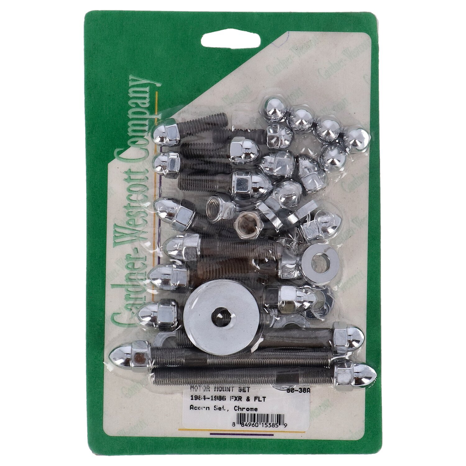 Motor mount screw kit, acorn, Chrome