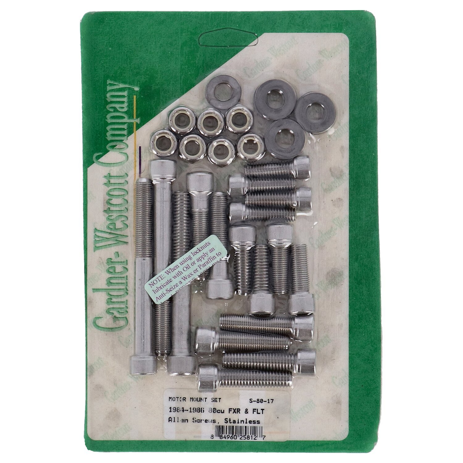 Motor mount screw kit, ss allen, Polished