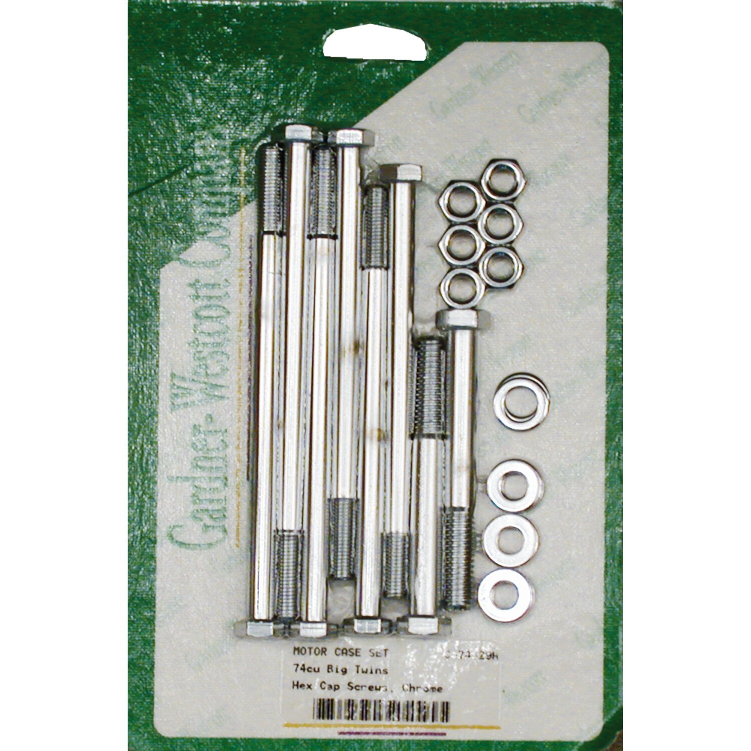 Crankcase bolt kit, hex, Chrome
