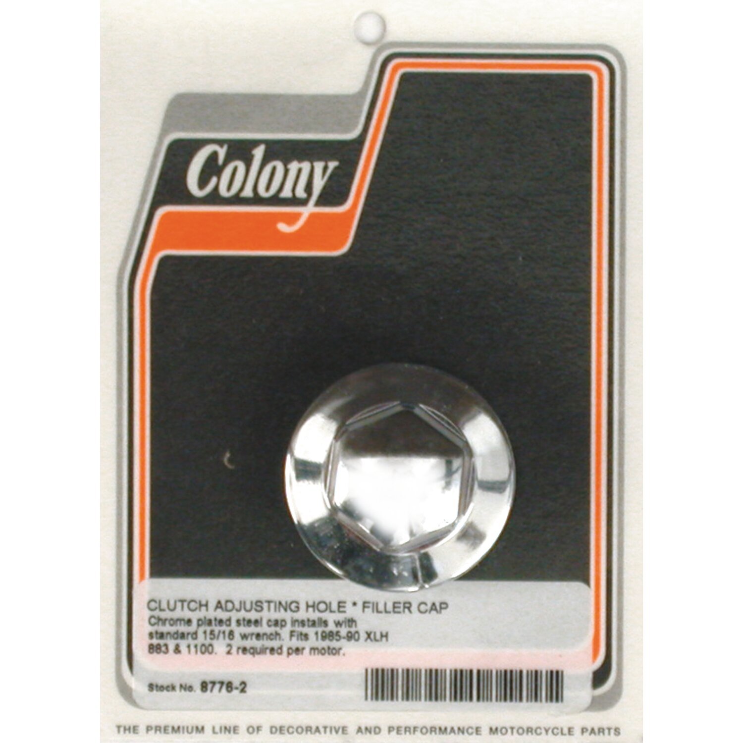 Colony prim oil fill & clutch adj. Plug, Chrome