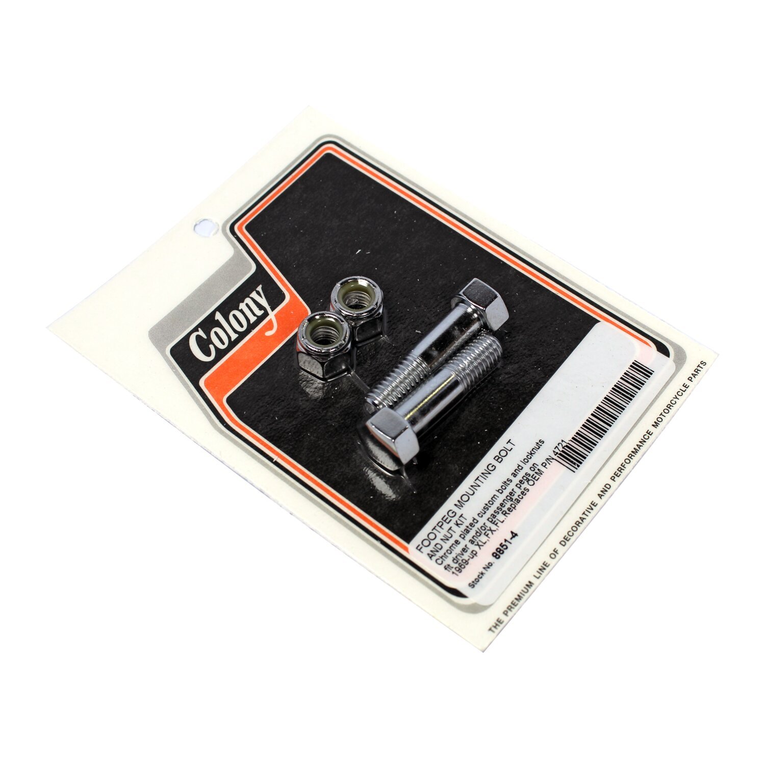 Colony, foot peg mount kit, Chrome