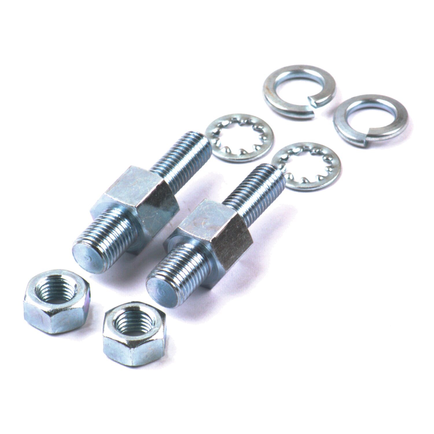 Coil mount stud kit, White, Chrome