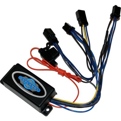 - Gives running light and brakelight function to rear turn signals
- Maintains turn signal function
- Load equalizer is built-in allowing the module to work with stock or any custom turn signals
- Plug 'n Play installation
Note: Module will work with CAN-bus controlled bikes only.