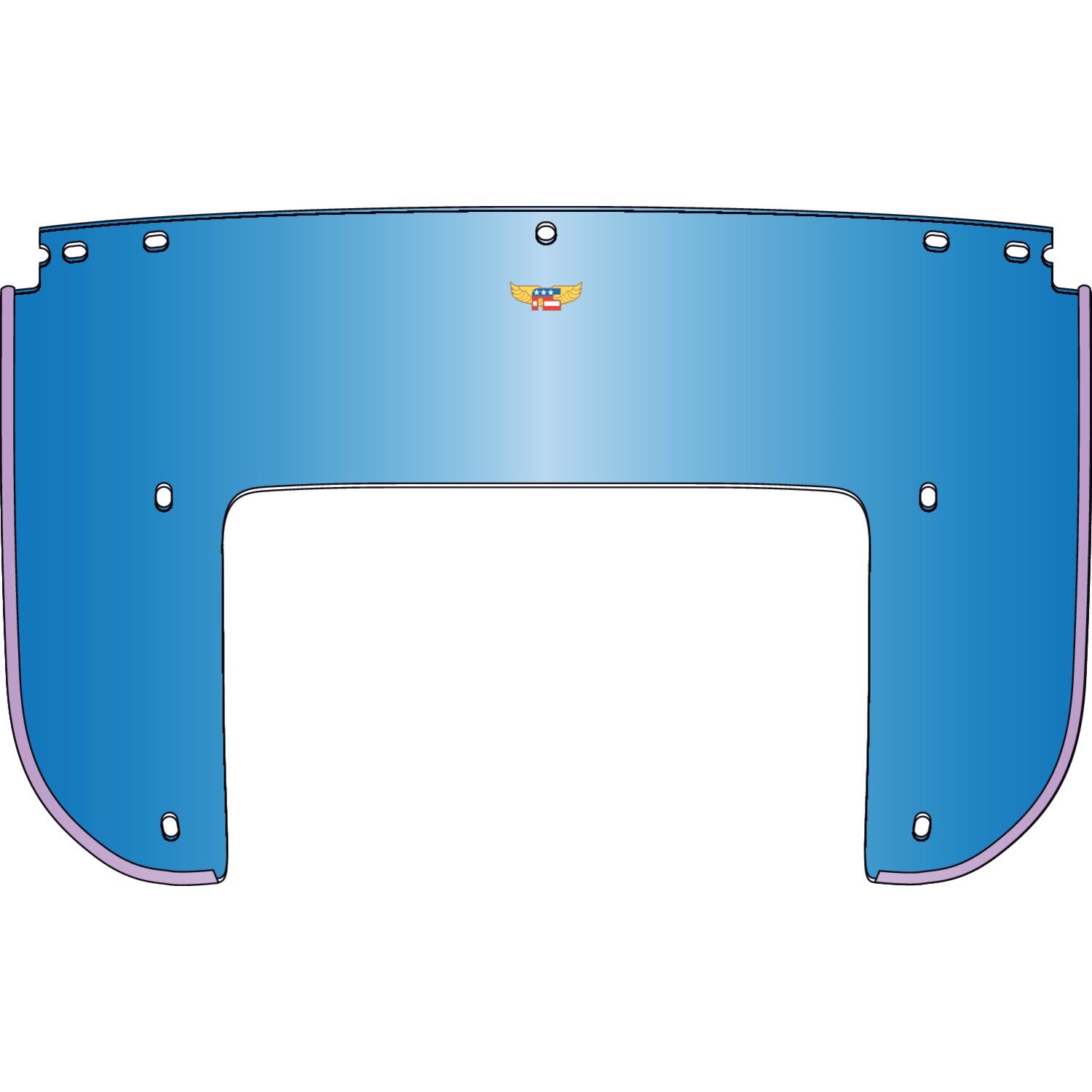 National Cycle, Beaded 5-bolt lower window, Blue