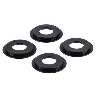 Low profile for +.030" spring travel. Chromoly, black oxided. Precision re-engineered to offer installation advantages and manufactured of special heat treated chromoly material that has been black oxided. Will fit OEM, Manley and many aftermarket manufacturers valve springs.