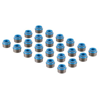 With 24 seals. Comes with with built-in spring-loaded Viton wipers. Valve stem seals can be used, and are recommended, on all applications. They will help control oil consumption in any type H-D engine. 
Note: Valve seal installation tools are not included and must be purchased separately when required.