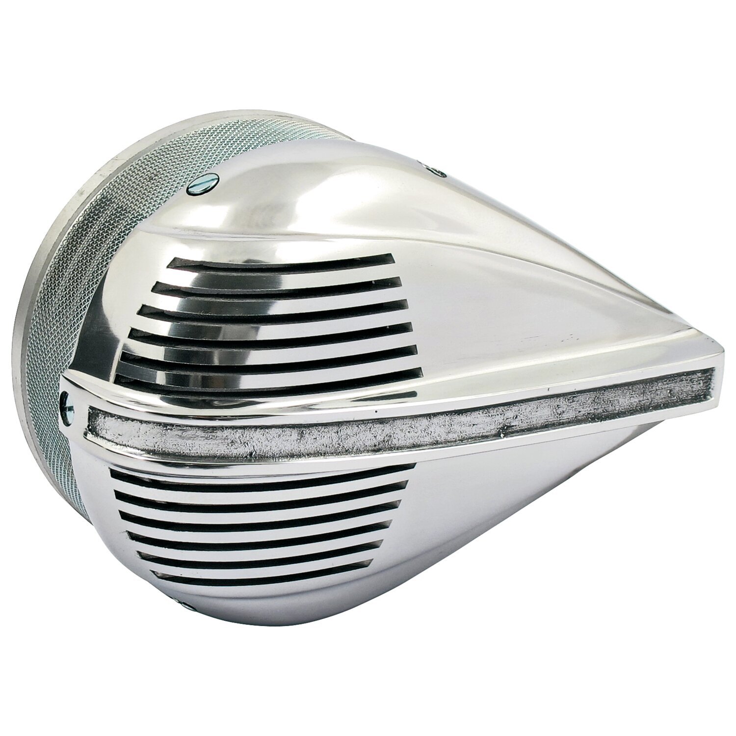 'Siren' air cleaner housing, teardrop style, Polished