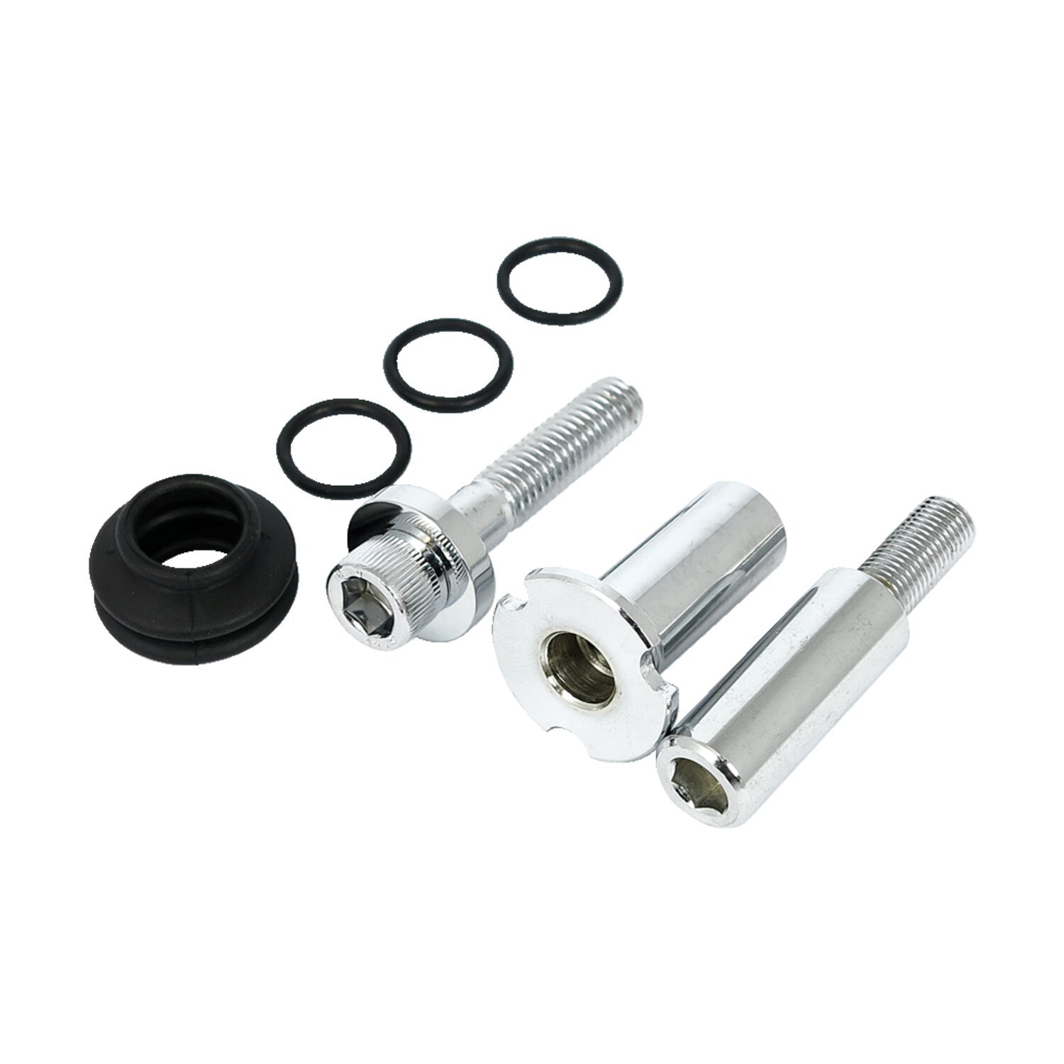Guide pin mount kit, brake caliper front, Chrome