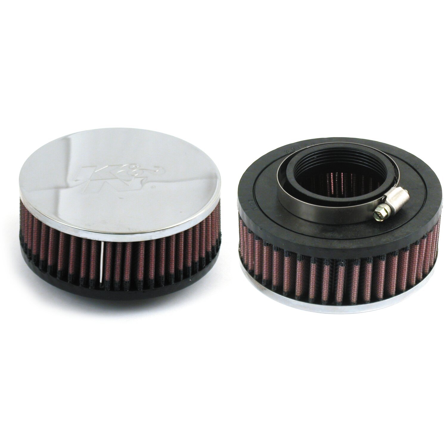 K&N, air cleaner assembly. 51mm diameter, Chrome