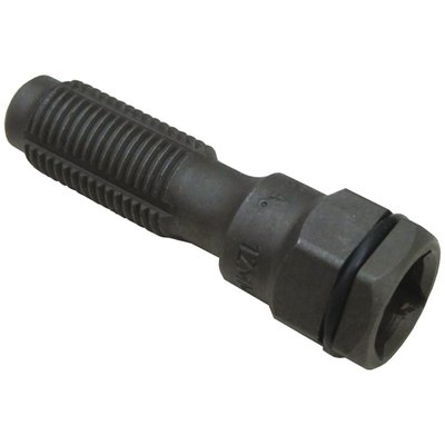 12 mm (M12 x 1.25) threaded. Cleans thread in cylinder head from dirt, carbon build-up and metal particles. Used with 5/8" socket or 3/8" drive ratchet wrench.