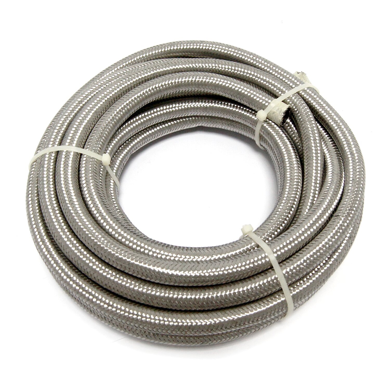 Braided hose 3/8" (10mm). Stainless, Clear