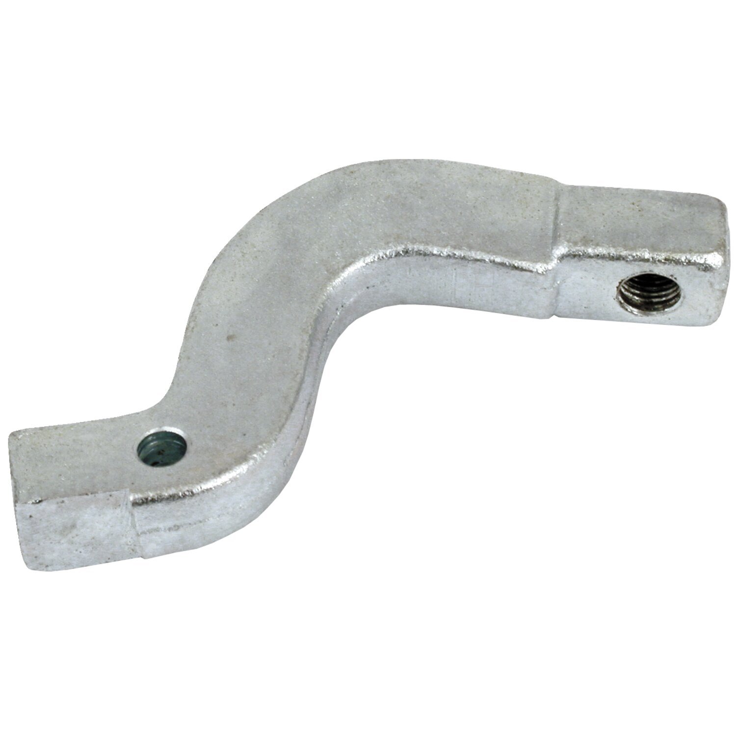 Exhaust/floorboard adapter bracket, stock, Zinc plated