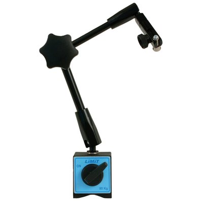 Heavy Duty. For dial indicators with a 8mm connection. Max. height 250mm. Base dimension 50 x 55 x 60mm. Magnetic force 60kg.