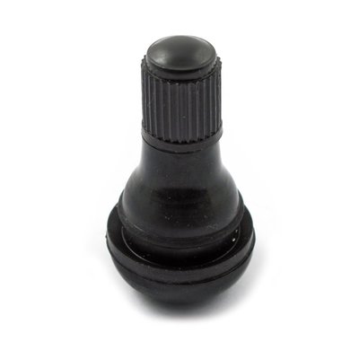 Short. Black. Straight rubber valve stem for .625" (15.9mm) large holes.