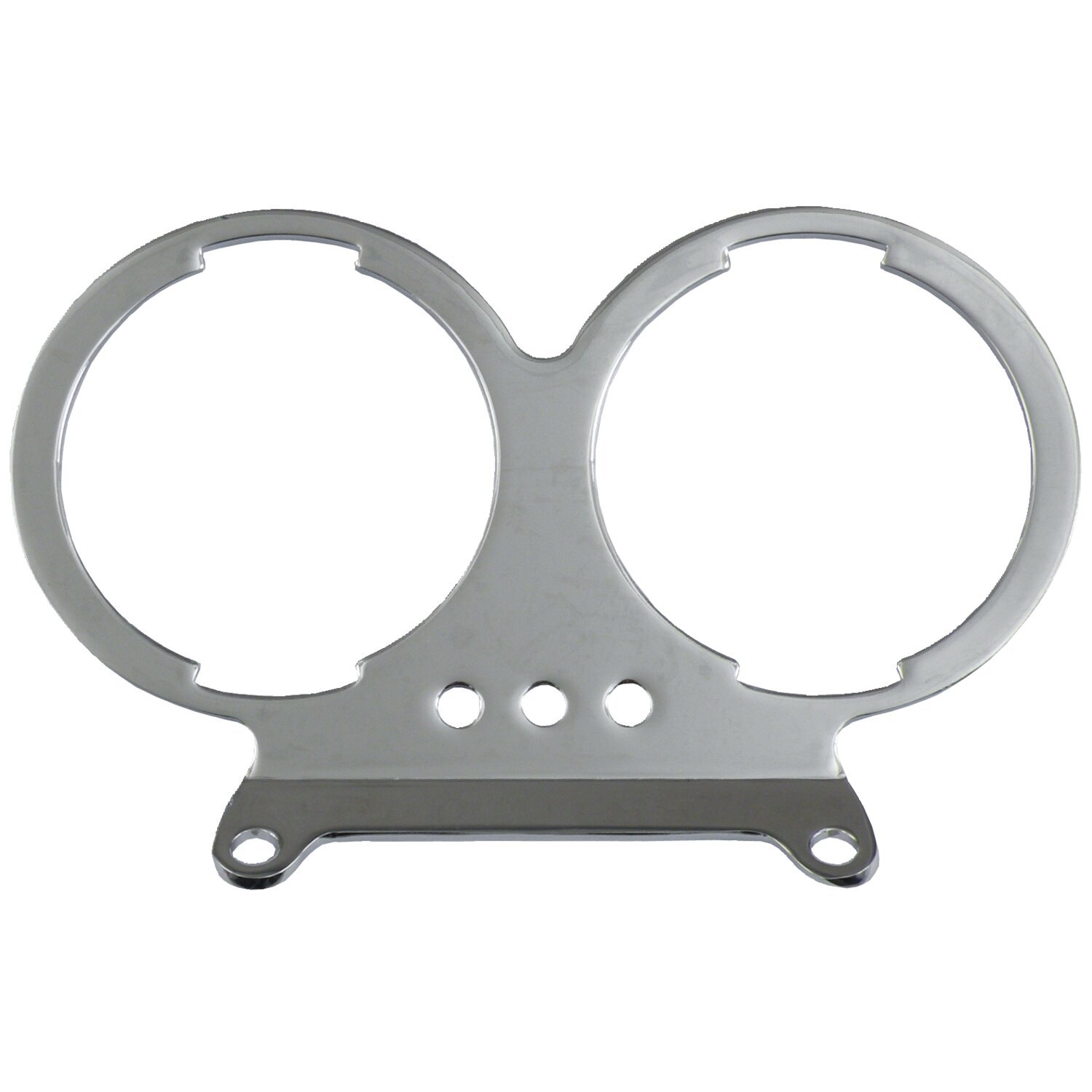 Mounting bracket, speedo & tachometer, Chrome