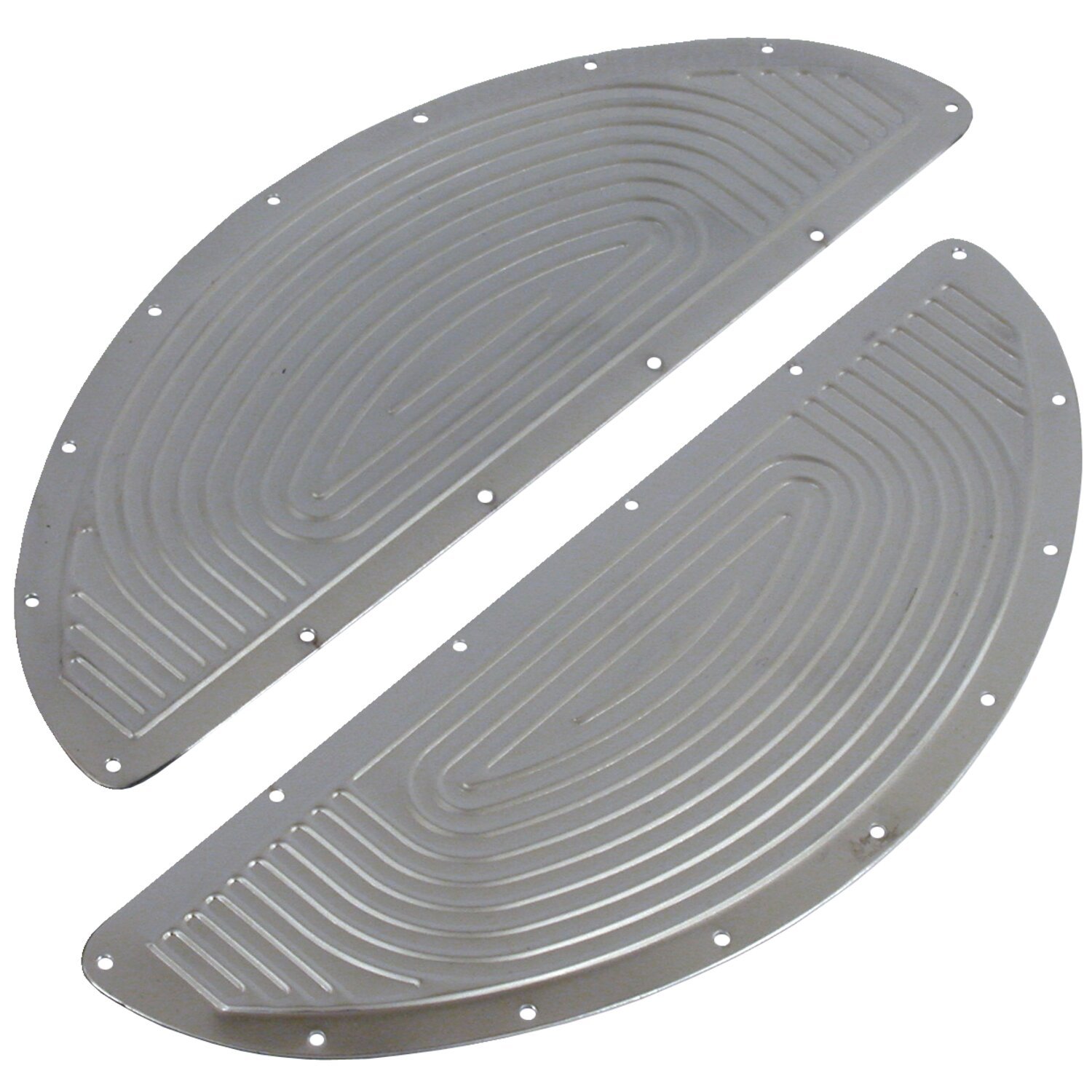 Paughco, Steel floorboard plates / pads, Chrome