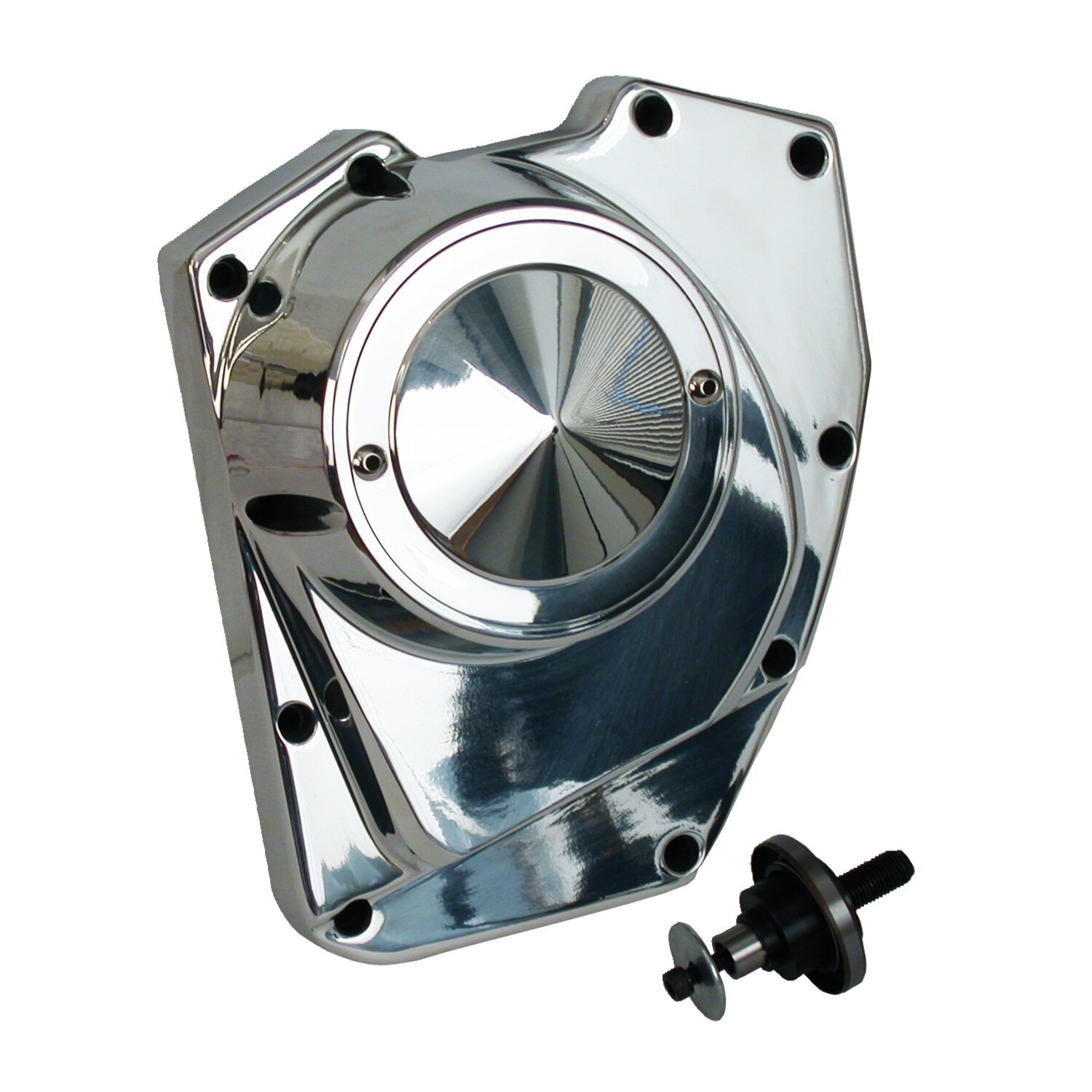 BDL, billet cam cover for Twin Cam, Silver, Polished