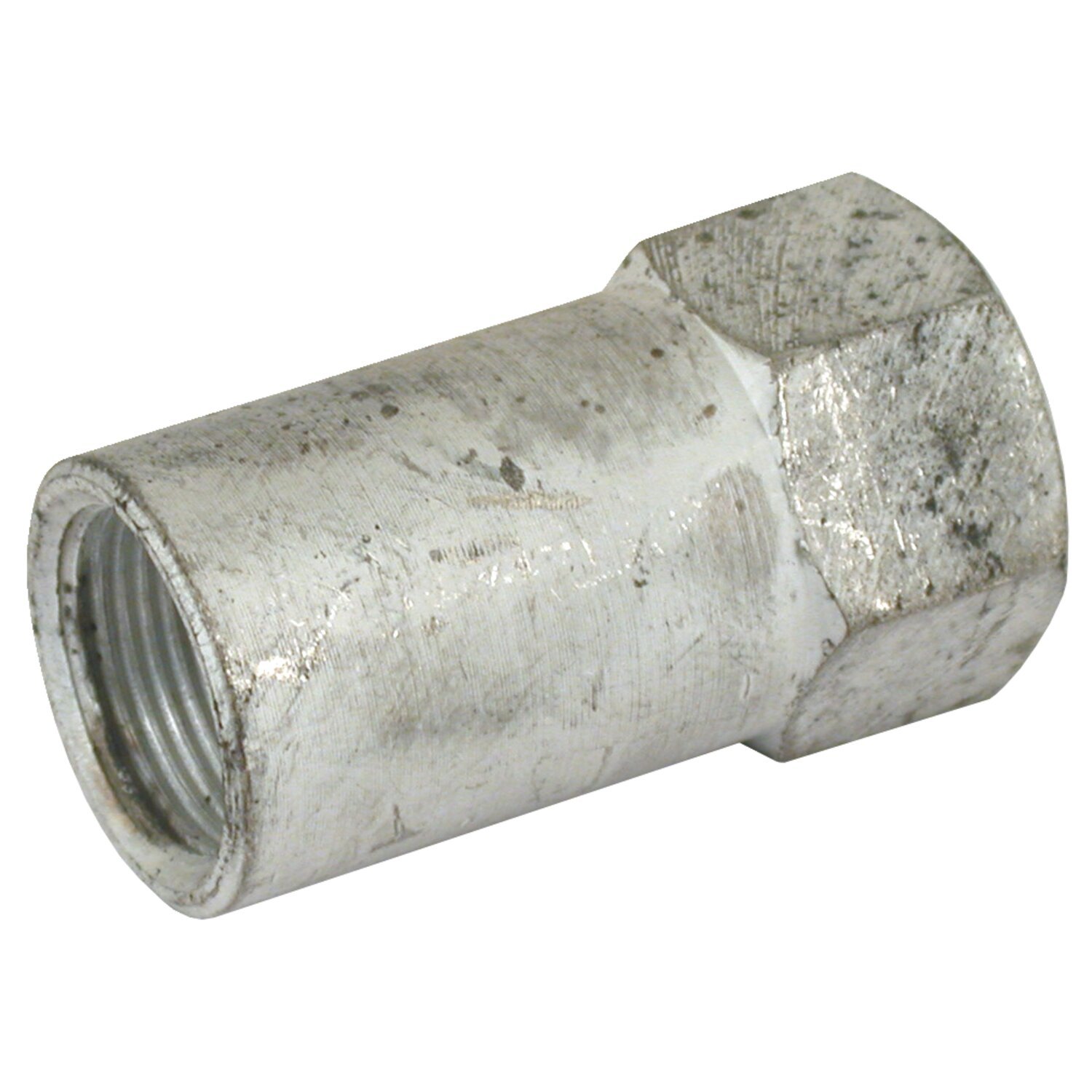 Nut large. rear floorboard mount rod. Zinc, White, Raw