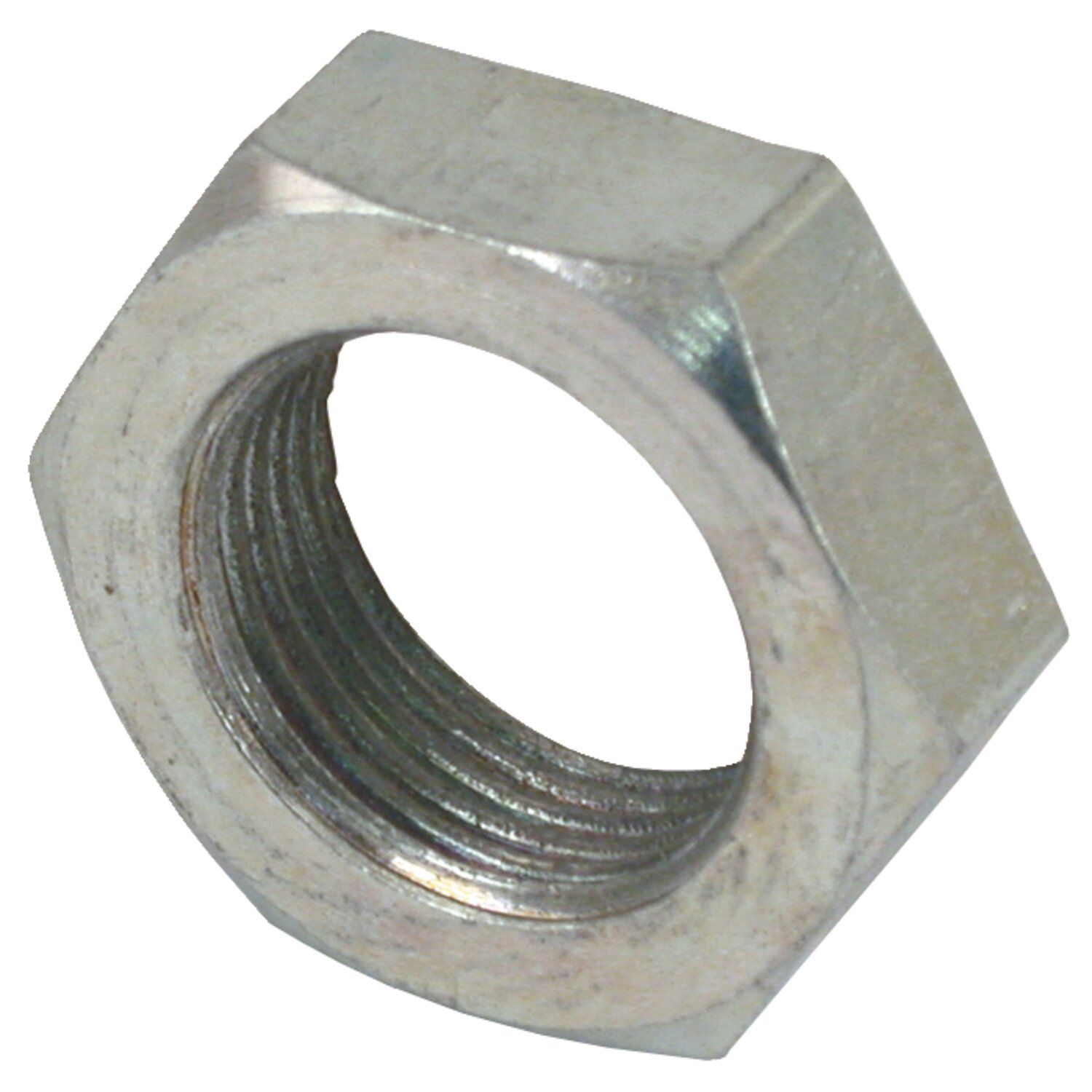Nut large. front floorboard mount rod, White, Zinc