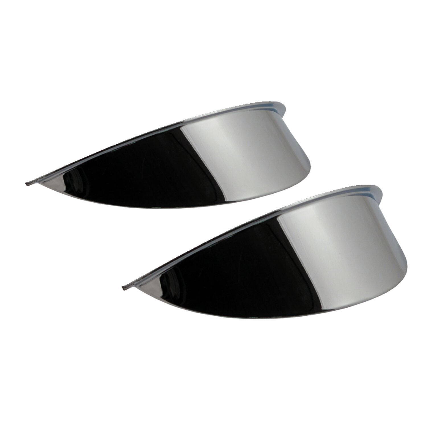 Smooth headlamp/spotlamp visor. 4-1/2, Chrome