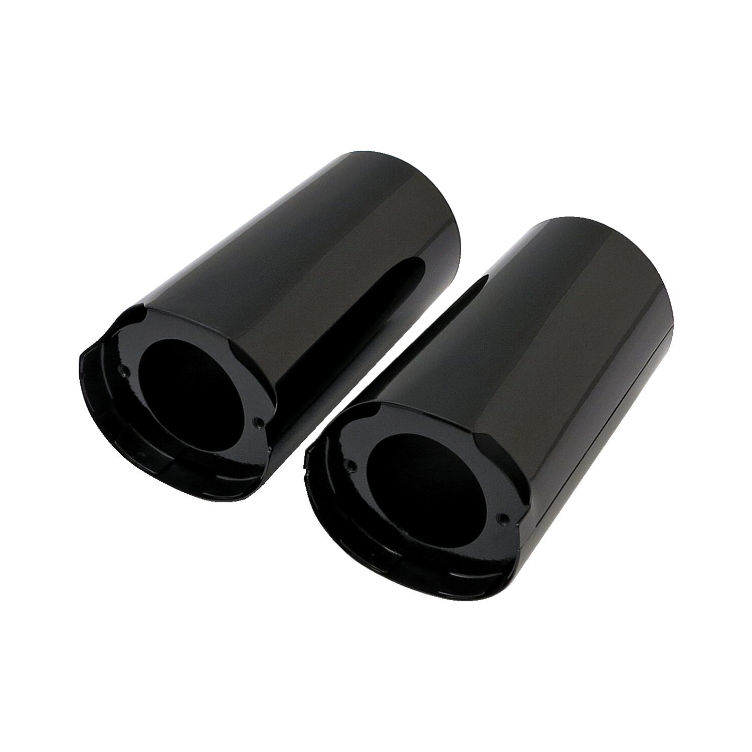 Upper fork slider covers. +2, Black, Gloss