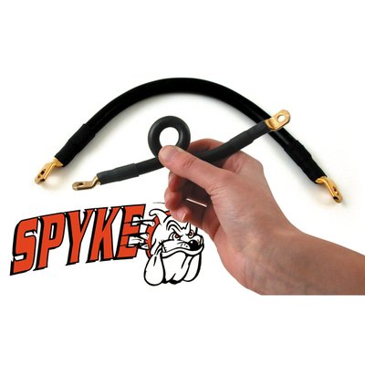 Incl. 4 cables.
- 28cm with 1/4" & 1/4" eyelets
- 35cm with 1/4 & 1/4" eylets
- 41cm with 1/4" & 3/8" eyelets
- 45cm with 1/4" & 3/8" eyelets.
A serious quality battery cable set. Compatible with all OEM & high performance starters. Extremely flexible. They'll bend effortless, similar to a spark plug cable. Over 1600 tin plated thin copper strands are used in this thick 4 gauge / 5.19mm diameter / 19mm² cable (stock is just 6 gauge / 13mm²), which are covered by a silicone jacket. The heavy-duty terminals are gold plated for best and lasting electrical conduction and fully sealed to the jacket to make the cable waterproof and corrosion resistant. Cables are designed to reduce voltage drop so maximum power to the starter motor is insured. Heat and vibration resistant. Available for various H-D® models.
Note: Cables are sold in sets. Length of each cable in the set is given in centimeters from center to center of eyelet hole. Eyelet diameters are given in inches. Dimensions are for reference only.