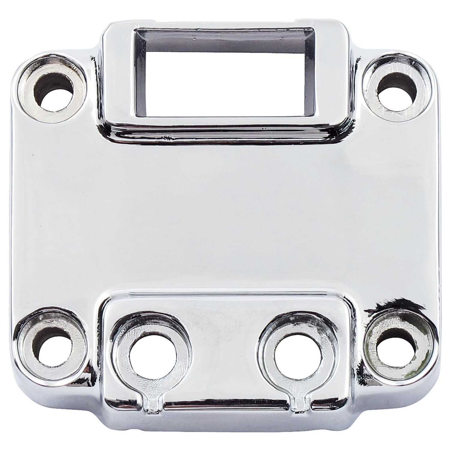 Handlebar switch housing, horizontal switch hole, Chrome