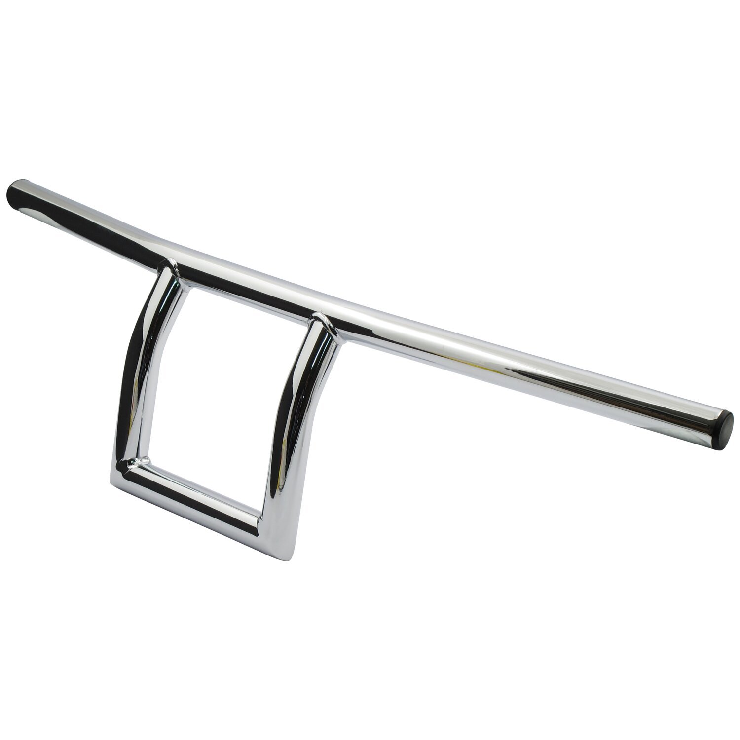 1" 'Square' handlebar, Silver, Chrome