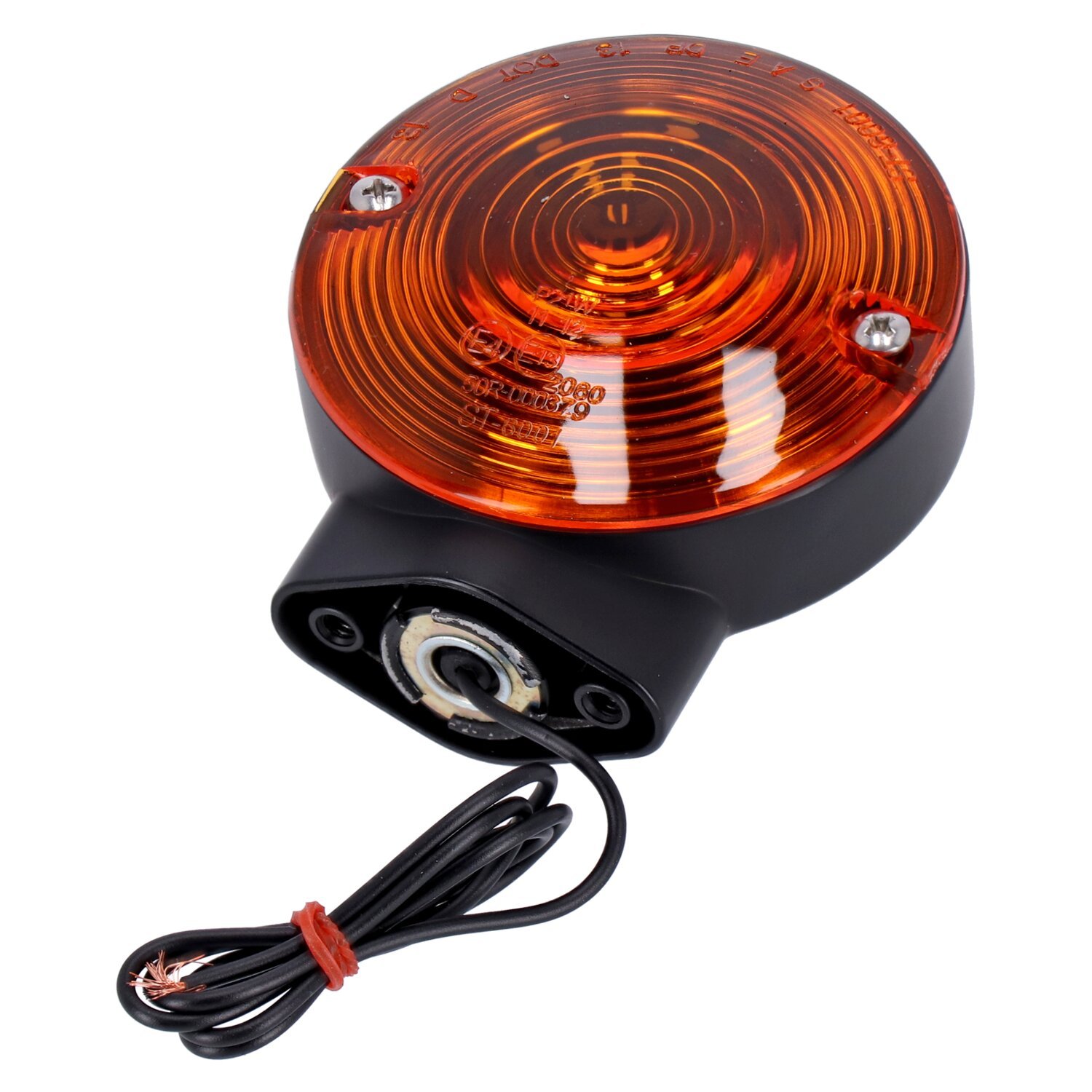 Turn signal assembly. Rear. Amber lens, Black