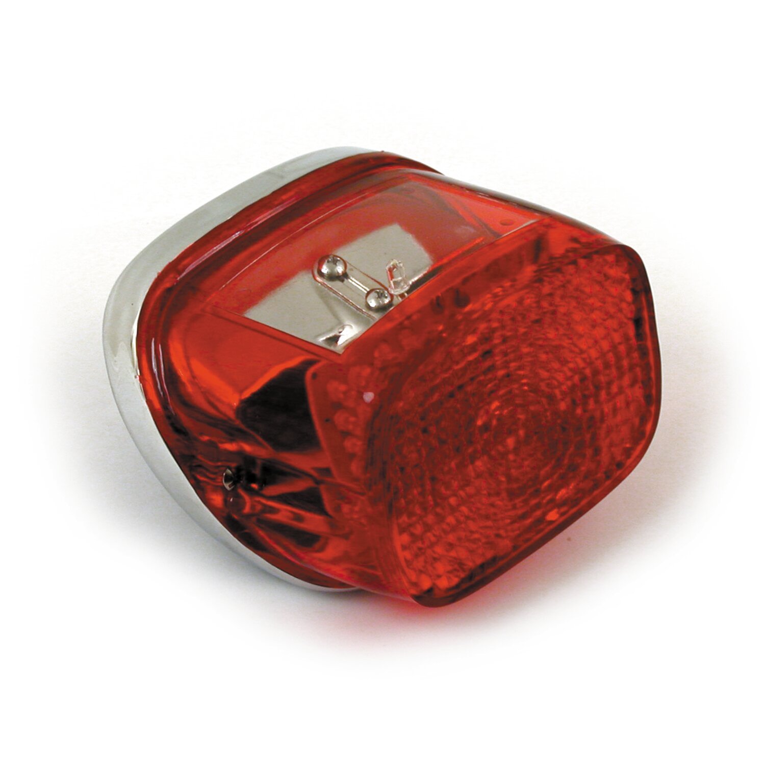 73-98 style LED taillight. Red lens, Chrome