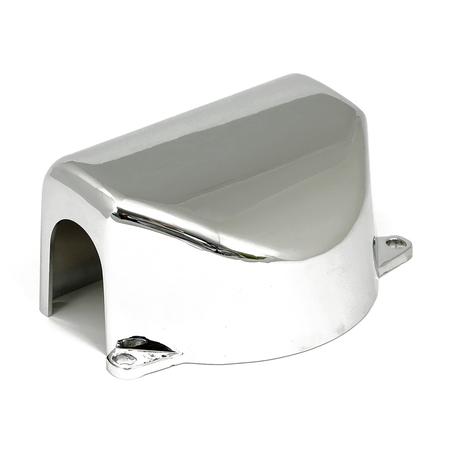 Handlebar clamp cover, Silver, Chrome
