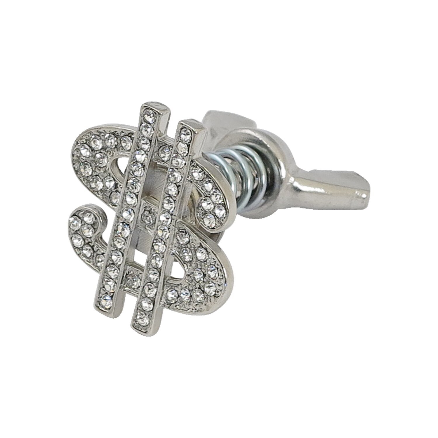 License plate mount kit US Dollar. Chrome/diamonds, White