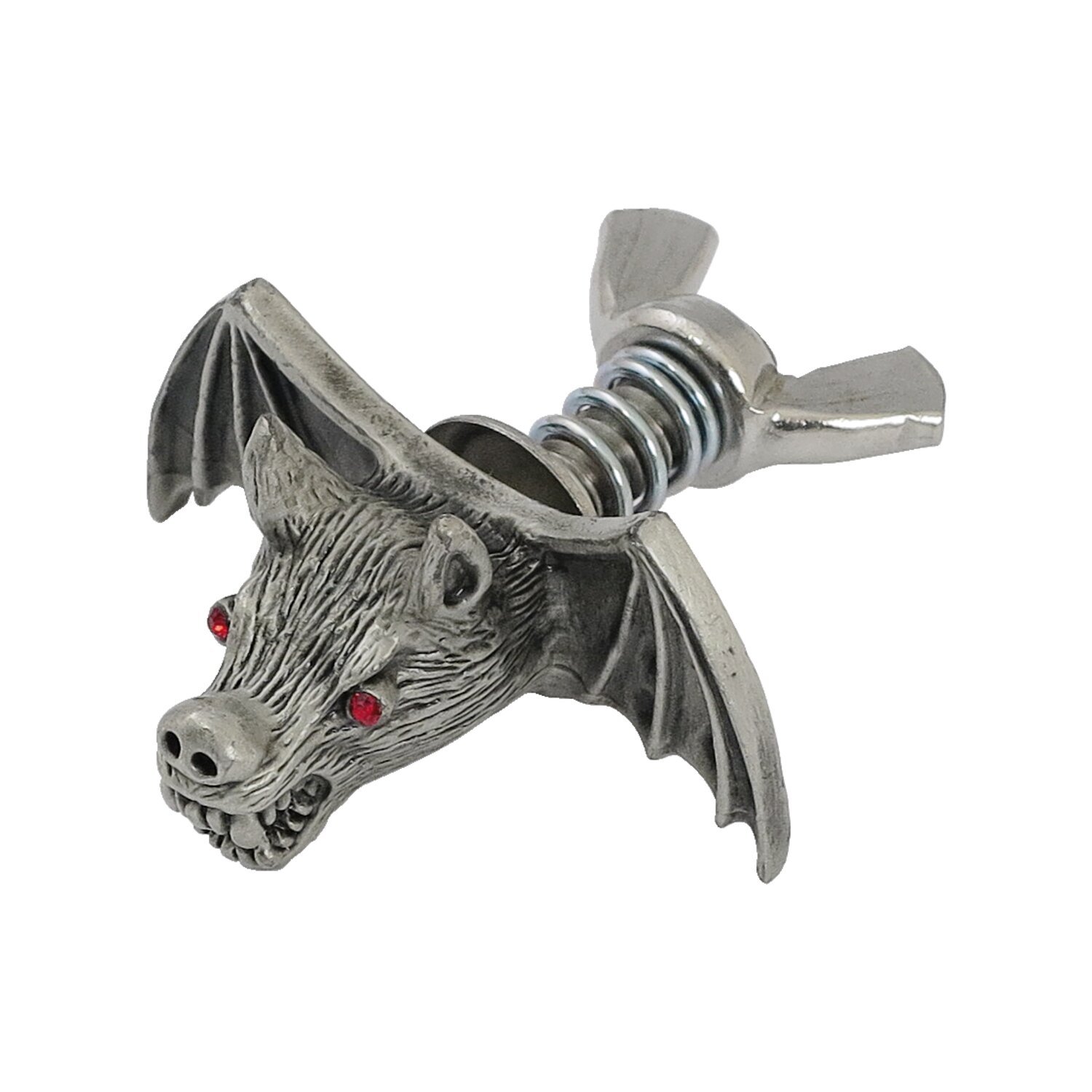 License plate mount kit Bat. Pewter, Gray, Polished