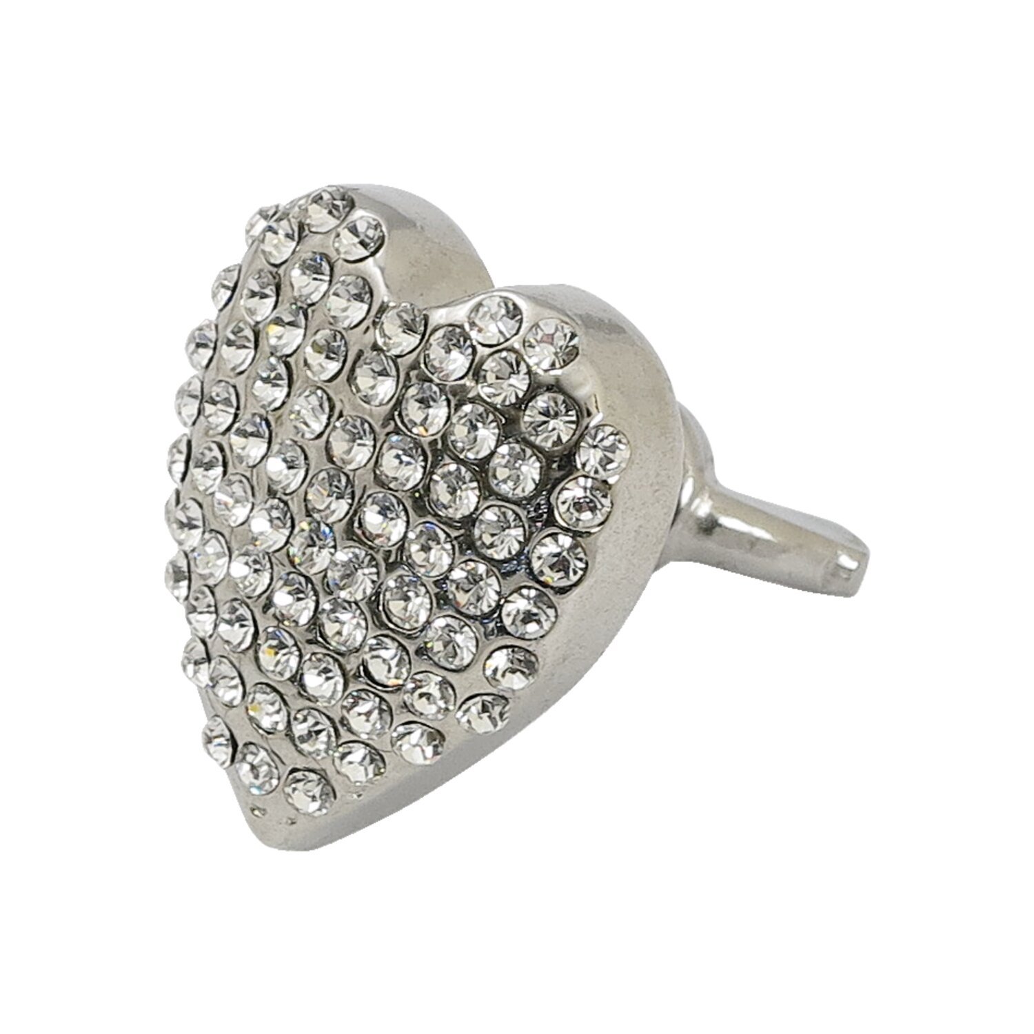 License plate mount kit Heart. Chrome/Diamonds, White