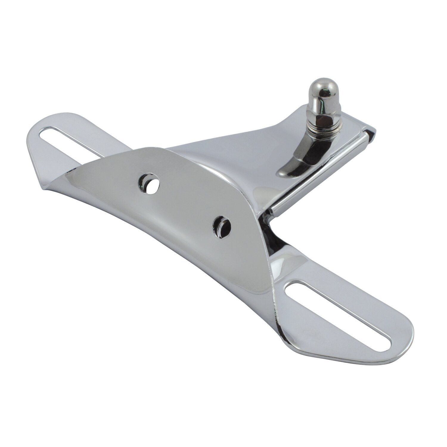 License plate bracket OEM style, 2-hole, Chrome