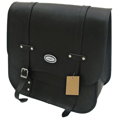 A symmetrical full leather saddlebag, for either left or right side use.
Reinforced with the HDPE back panel for sturdy, dependable mounting options.
The reinforced backside allows drilling mounting holes in the required places to make this bag fit most applications.
Saddlebag supports and mounting straps are not included.
Approx. dimensions: 41 wide x 18 deep x 41cm high
Note: Capacity in liters is per bag. Dimensions and capacity are approximate and for reference only.