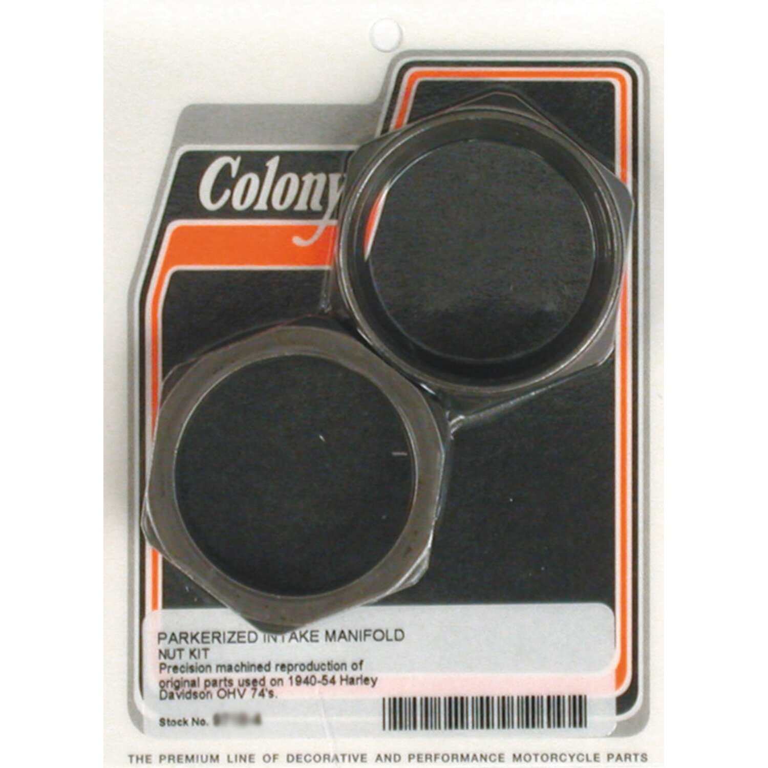 Colony manifold nuts, plumber style, Black, Matte