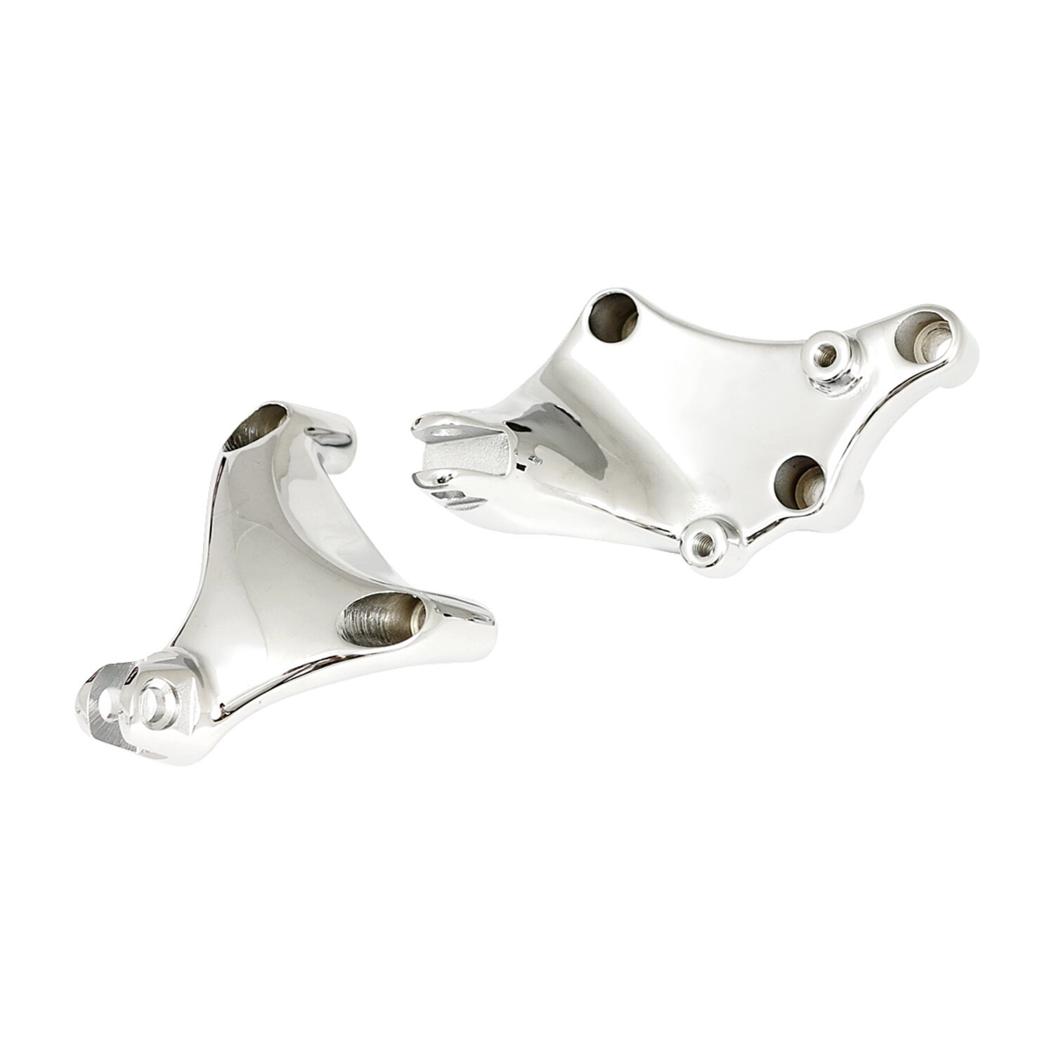 Passenger footpeg mount bracket set, Chrome