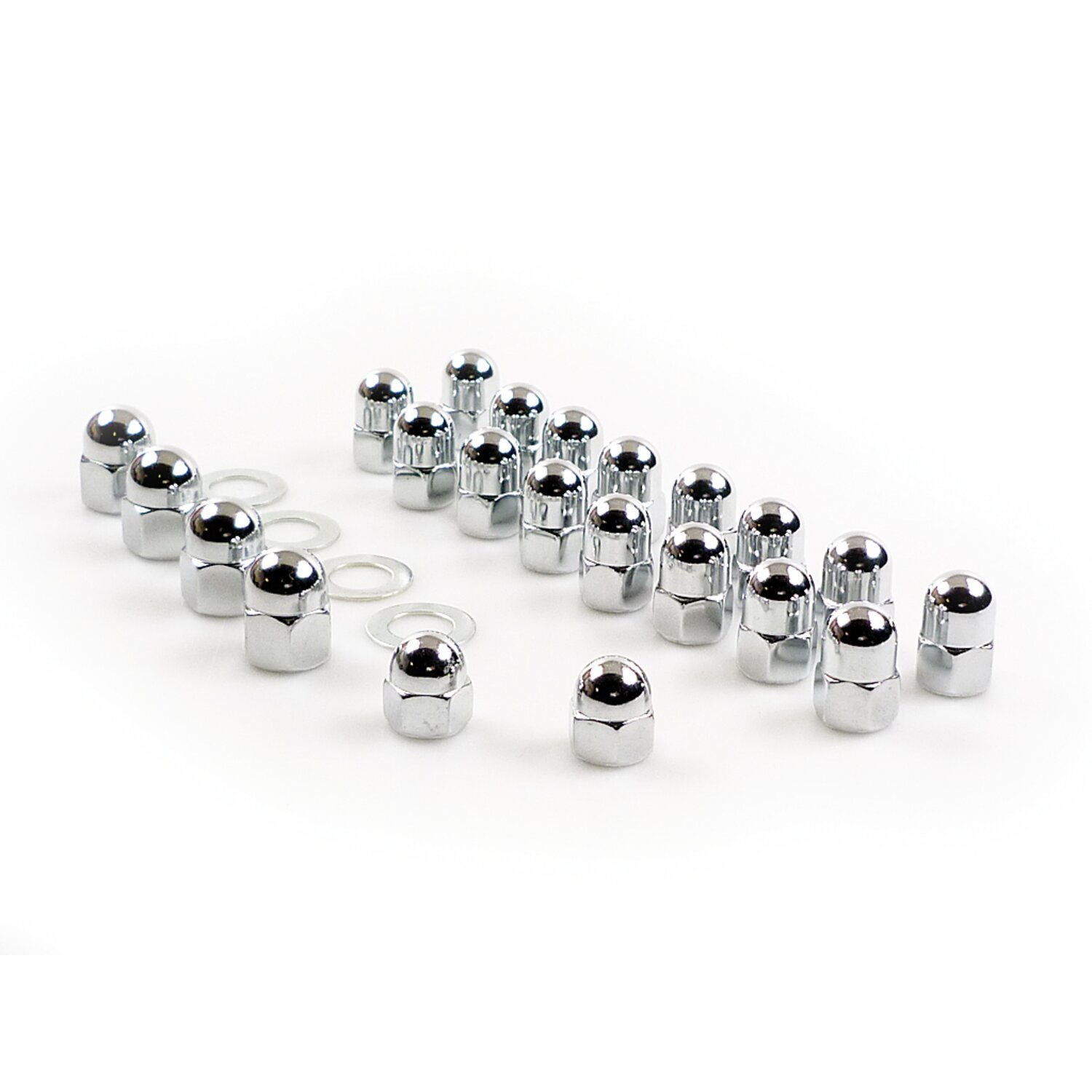 Colony, Shovel rocker box top nut kit. Chrome, Acorn