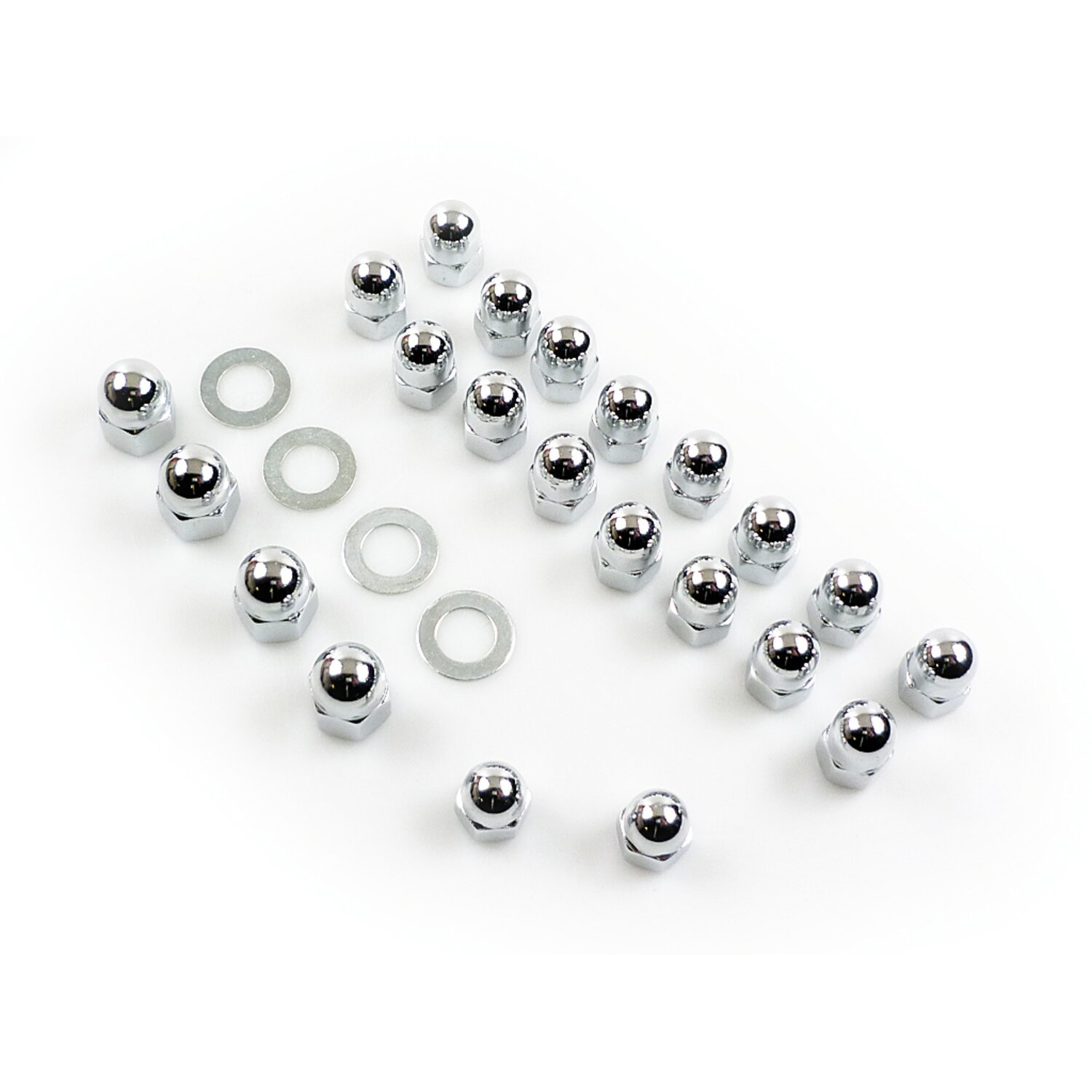Colony, Shovel rocker box top nut kit. Chrome, Acorn