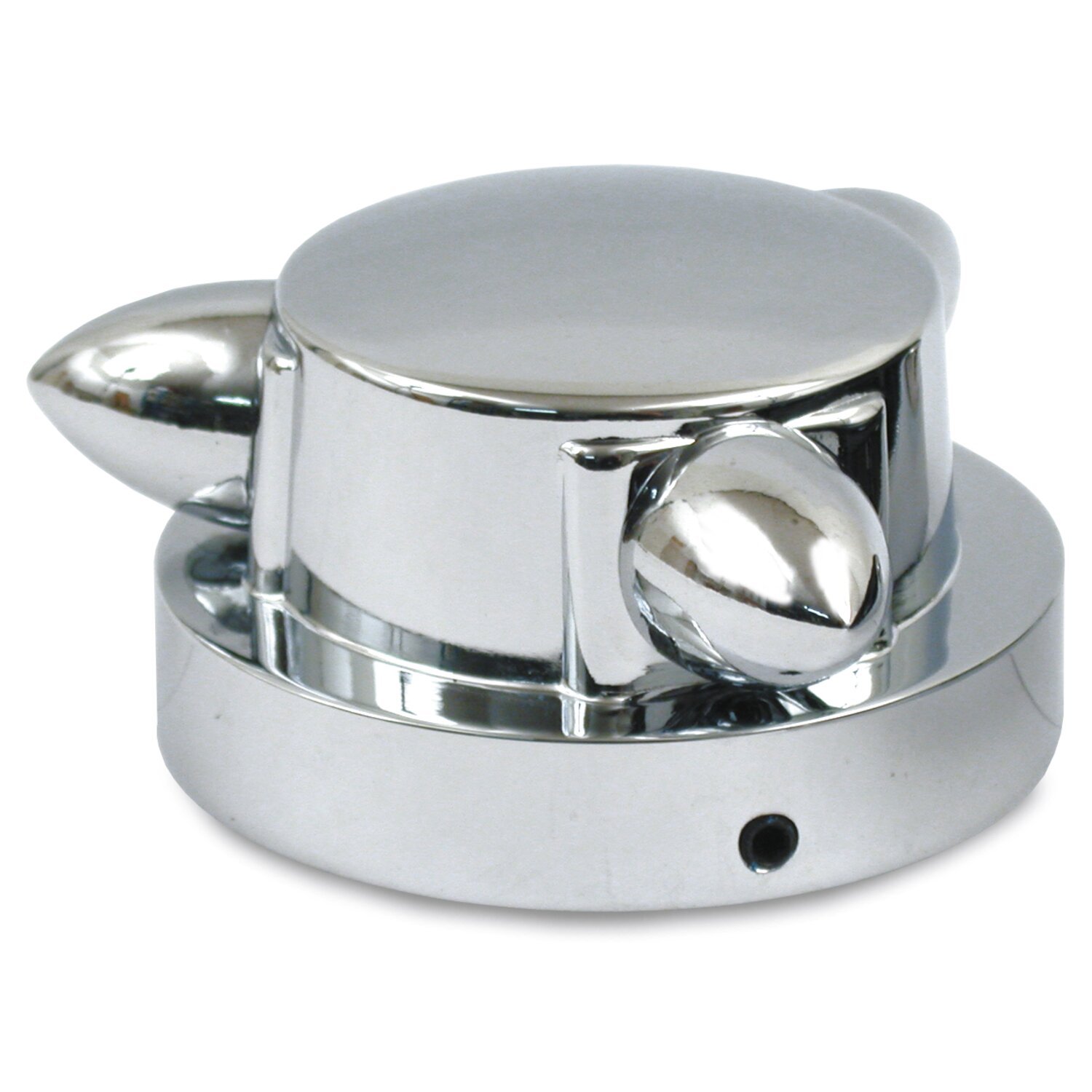 Kromett, gas cap cover small, Chrome