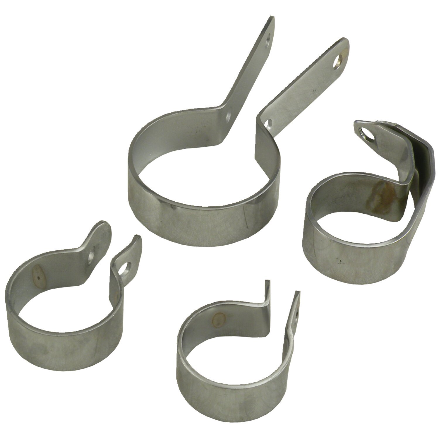 WL exhaust clamp set, Chrome